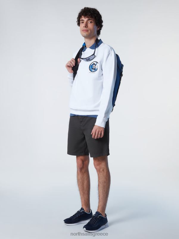 γρ North Sails άνδρες σορτς chino από οργανικό βαμβάκι ασφάλτος NZP8356 είδη ένδυσης