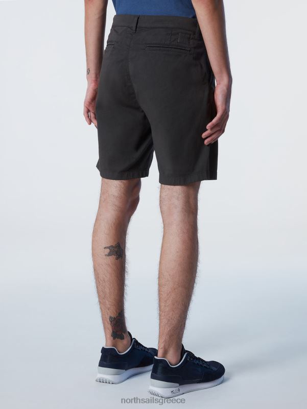γρ North Sails άνδρες σορτς chino από οργανικό βαμβάκι ασφάλτος NZP8356 είδη ένδυσης