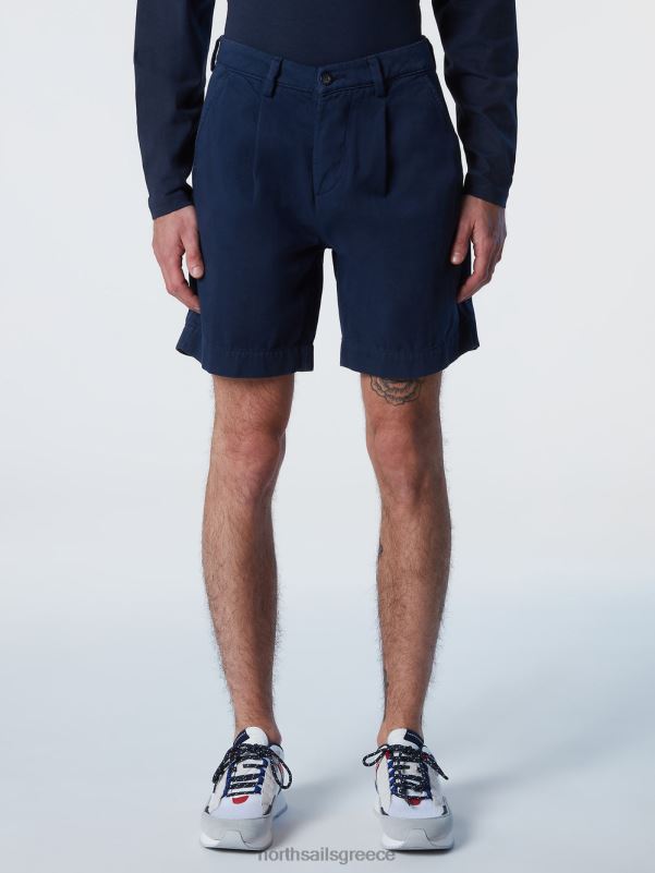 γρ North Sails άνδρες σορτς chino με πιέτες ναυτικό μπλε NZP8366 είδη ένδυσης