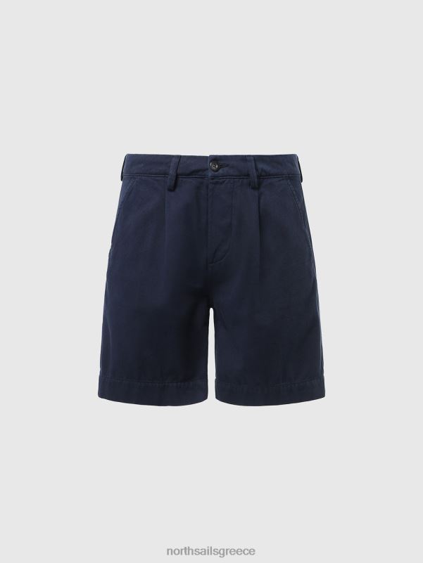 γρ North Sails άνδρες σορτς chino με πιέτες ναυτικό μπλε NZP8366 είδη ένδυσης