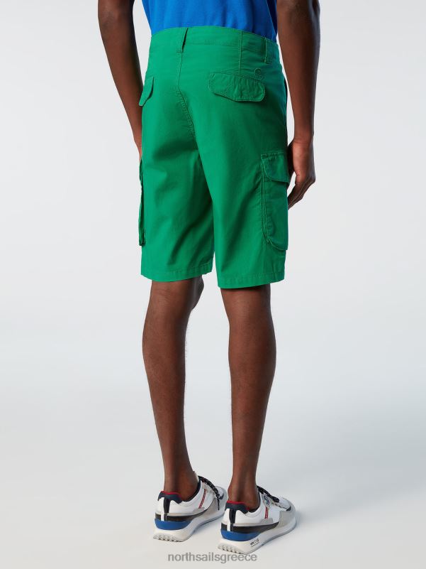 γρ North Sails άνδρες σορτς φορτίου eco-poplin πράσινο κήπο NZP8330 είδη ένδυσης