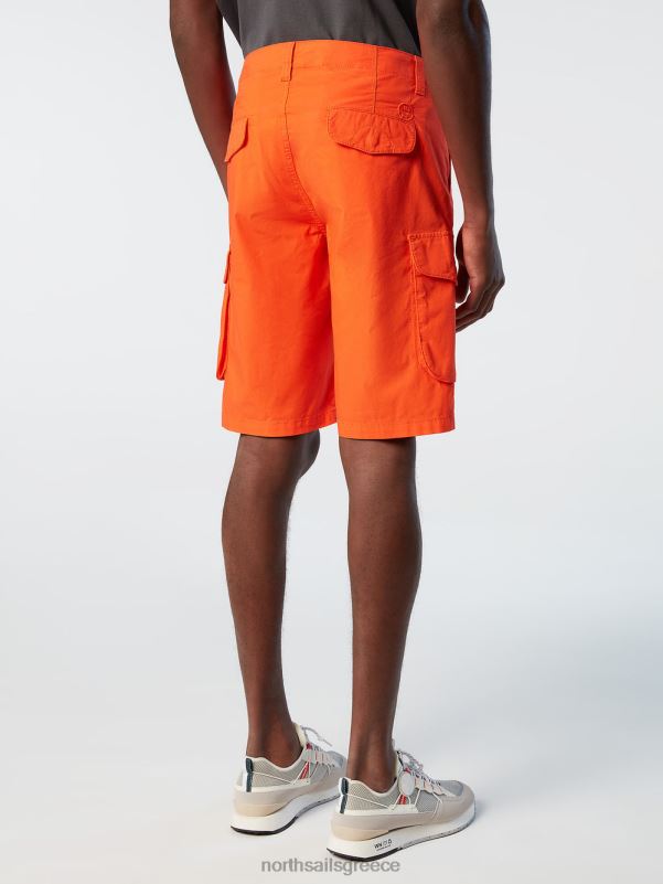 γρ North Sails άνδρες σορτς φορτίου eco-poplin έντονο πορτοκαλί NZP8331 είδη ένδυσης