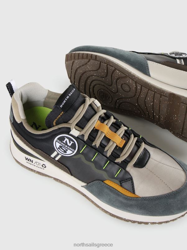 γρ North Sails άνδρες βαρούλκο πολικά αθλητικά παπούτσια ανθρακί-πολύχρωμος NZP8706 είδη υπόδησης