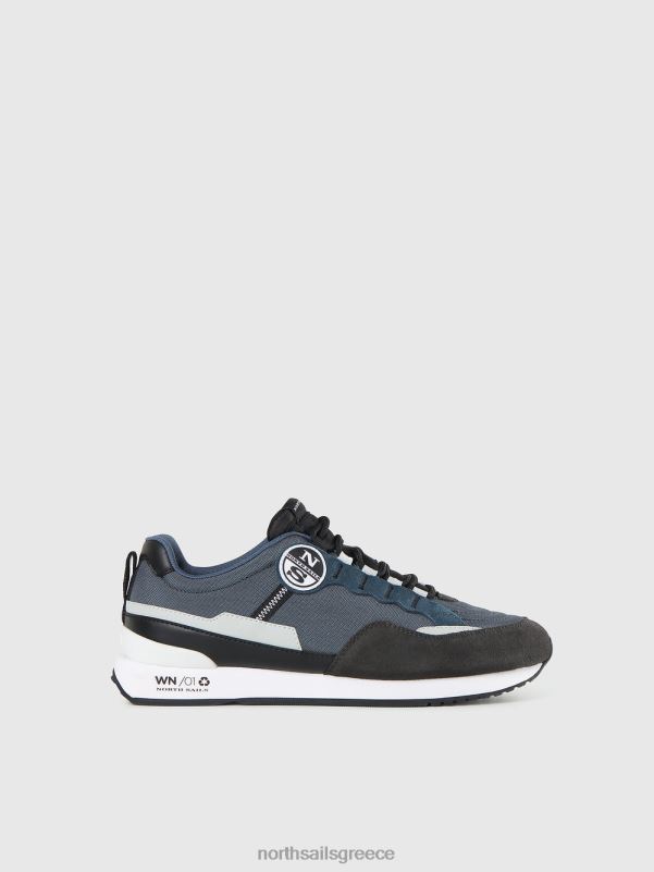 γρ North Sails άνδρες κοτσάρισμα καθαρά αθλητικά παπούτσια γκριζοπράσινο NZP8709 είδη υπόδησης