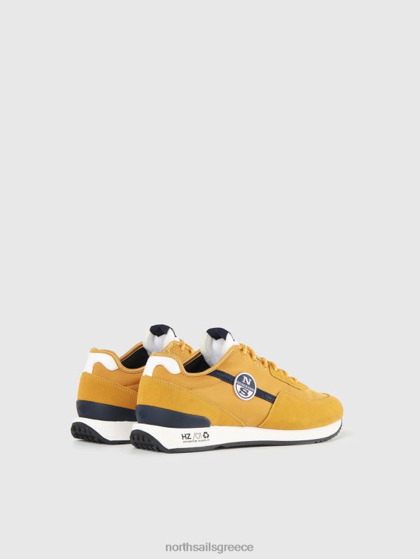 γρ North Sails άνδρες μονόχρωμα sneakers horizon ώχρα-ναυτικό NZP8702 είδη υπόδησης