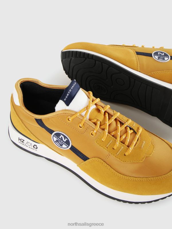 γρ North Sails άνδρες μονόχρωμα sneakers horizon ώχρα-ναυτικό NZP8702 είδη υπόδησης