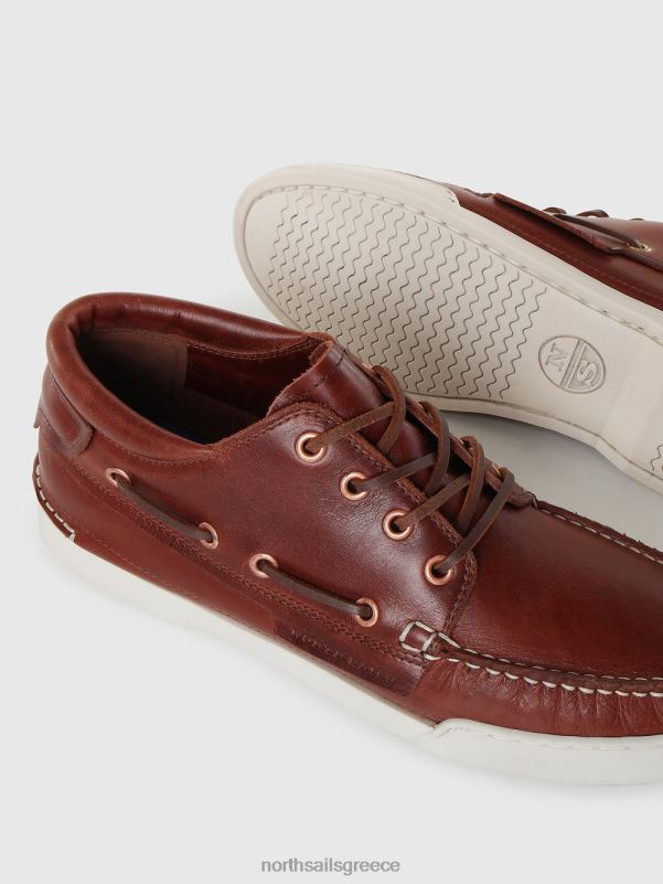 γρ North Sails άνδρες κατάστρωμα mid premium boat παπούτσια σκούρο καφέ NZP8704 είδη υπόδησης