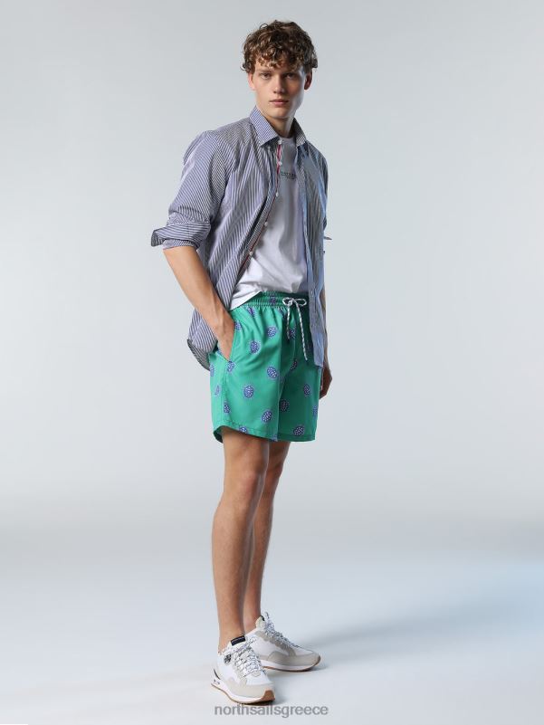 γρ North Sails άνδρες μαγιό σορτς με στάμπα παντού συνδυασμός 13 NZP8383 ρούχα παραλίας