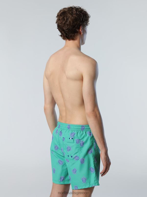 γρ North Sails άνδρες μαγιό σορτς με στάμπα παντού συνδυασμός 13 NZP8383 ρούχα παραλίας
