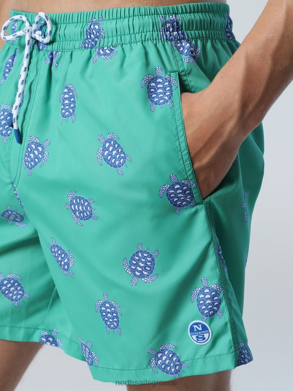 γρ North Sails άνδρες μαγιό σορτς με στάμπα παντού συνδυασμός 13 NZP8383 ρούχα παραλίας