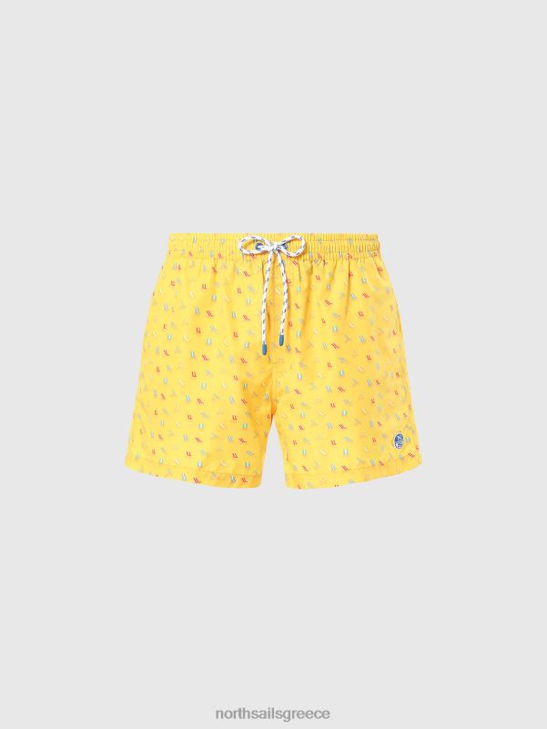 γρ North Sails άνδρες μαγιό σορτς με στάμπα παντού συνδυασμός 27 NZP8422 ρούχα παραλίας