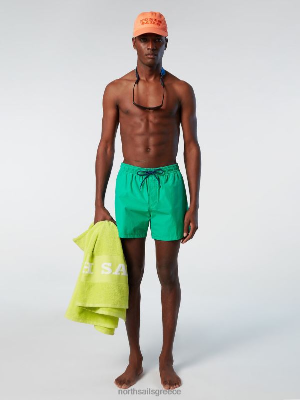γρ North Sails άνδρες μαγιό σορτς με λογότυπο πράσινο κήπο NZP8386 ρούχα παραλίας
