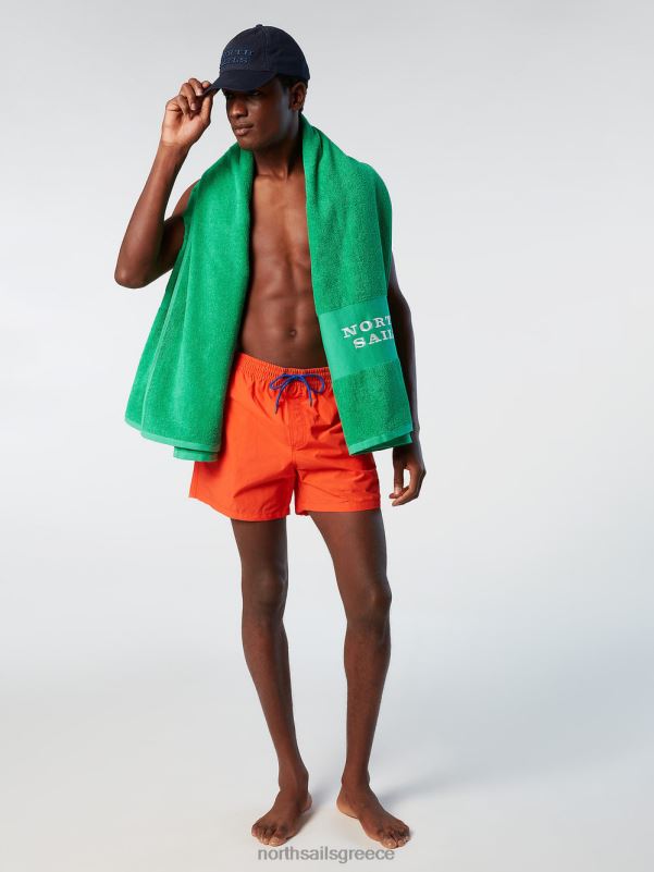 γρ North Sails άνδρες μαγιό σορτς με λογότυπο έντονο πορτοκαλί NZP8388 ρούχα παραλίας