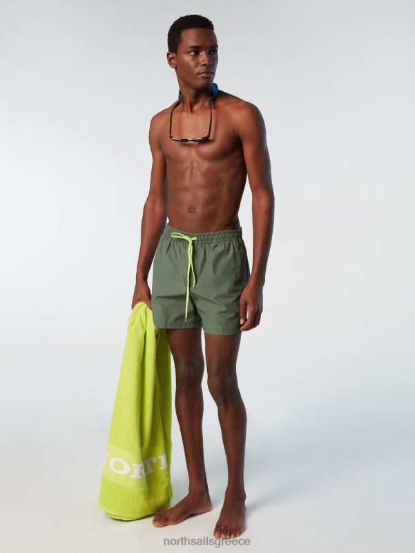 γρ North Sails άνδρες μαγιό σορτς με λογότυπο στρατιωτικό πράσινο NZP8392 ρούχα παραλίας