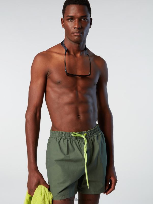 γρ North Sails άνδρες μαγιό σορτς με λογότυπο στρατιωτικό πράσινο NZP8392 ρούχα παραλίας