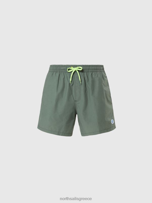 γρ North Sails άνδρες μαγιό σορτς με λογότυπο στρατιωτικό πράσινο NZP8392 ρούχα παραλίας