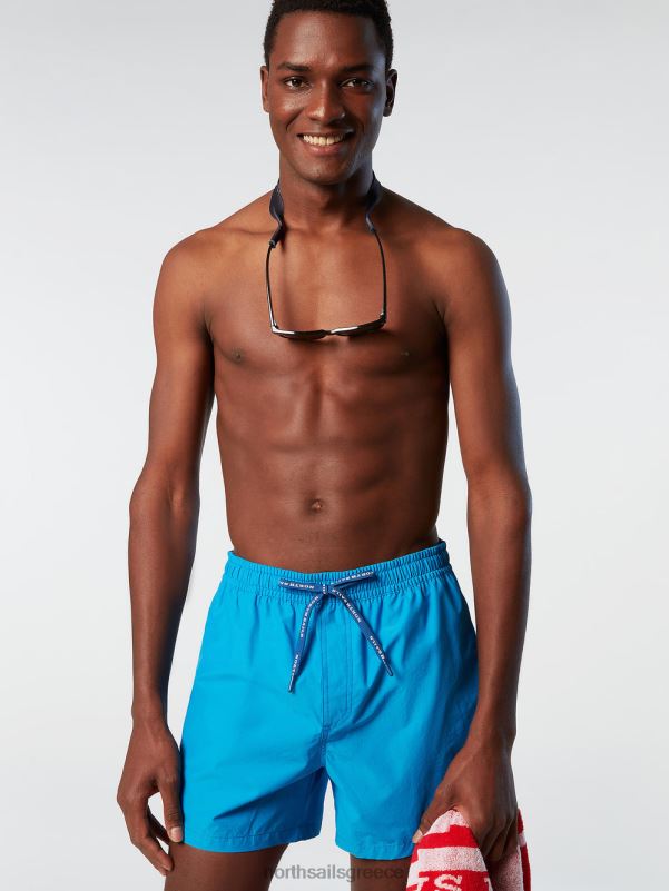 γρ North Sails άνδρες μαγιό σορτς με λογότυπο τουρκουάζ NZP8394 ρούχα παραλίας