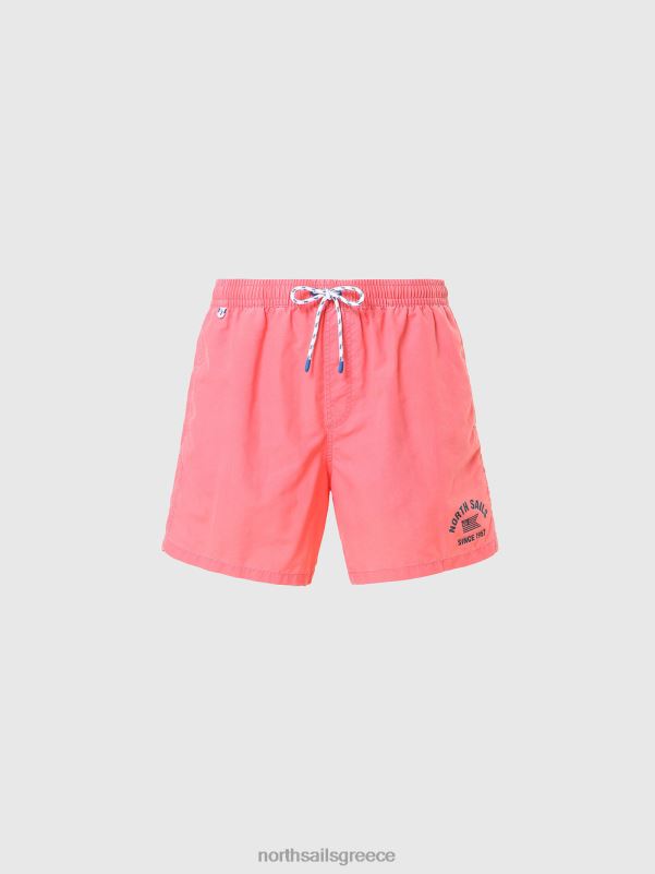 γρ North Sails άνδρες μαγιό πλυμένο υφασμάτινο σορτς καρυκευμένο κοράλλι NZP8396 ρούχα παραλίας