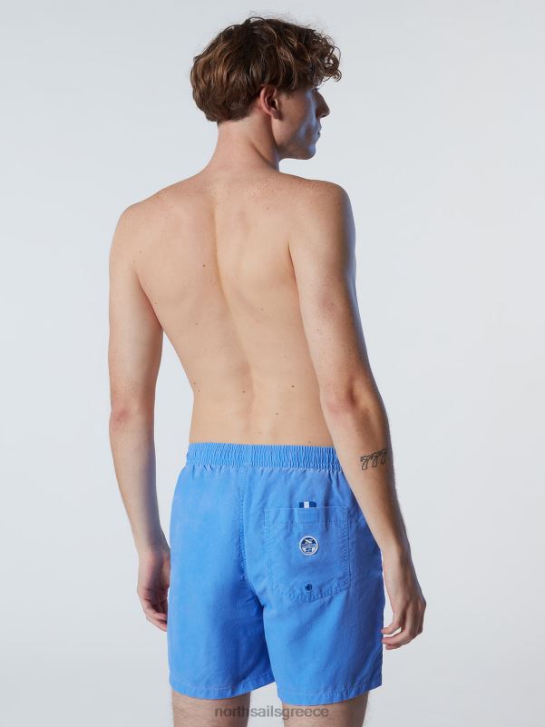 γρ North Sails άνδρες μαγιό πλυμένο υφασμάτινο σορτς γαλάζιο του αραβοσίτου NZP8398 ρούχα παραλίας
