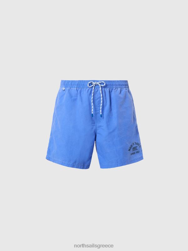 γρ North Sails άνδρες μαγιό πλυμένο υφασμάτινο σορτς γαλάζιο του αραβοσίτου NZP8398 ρούχα παραλίας
