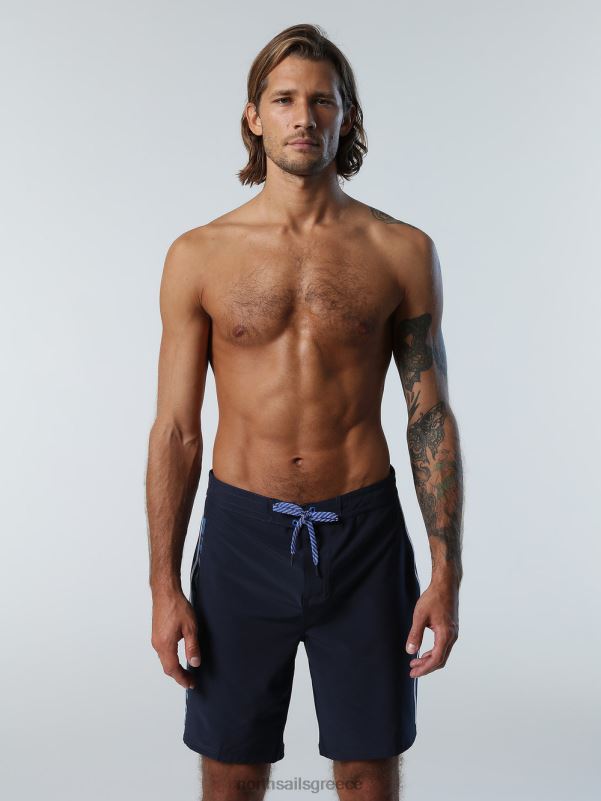 γρ North Sails άνδρες παντελόνι με ριγέ πλαϊνά ναυτικό μπλε NZP8399 ρούχα παραλίας