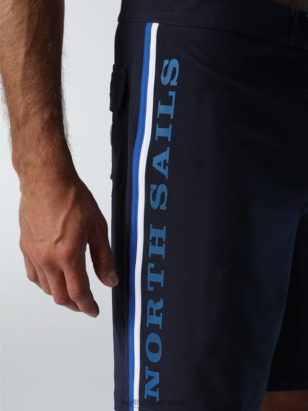 γρ North Sails άνδρες παντελόνι με ριγέ πλαϊνά ναυτικό μπλε NZP8399 ρούχα παραλίας