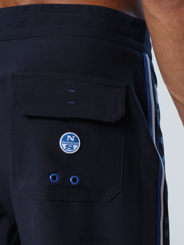 γρ North Sails άνδρες παντελόνι με ριγέ πλαϊνά ναυτικό μπλε NZP8399 ρούχα παραλίας