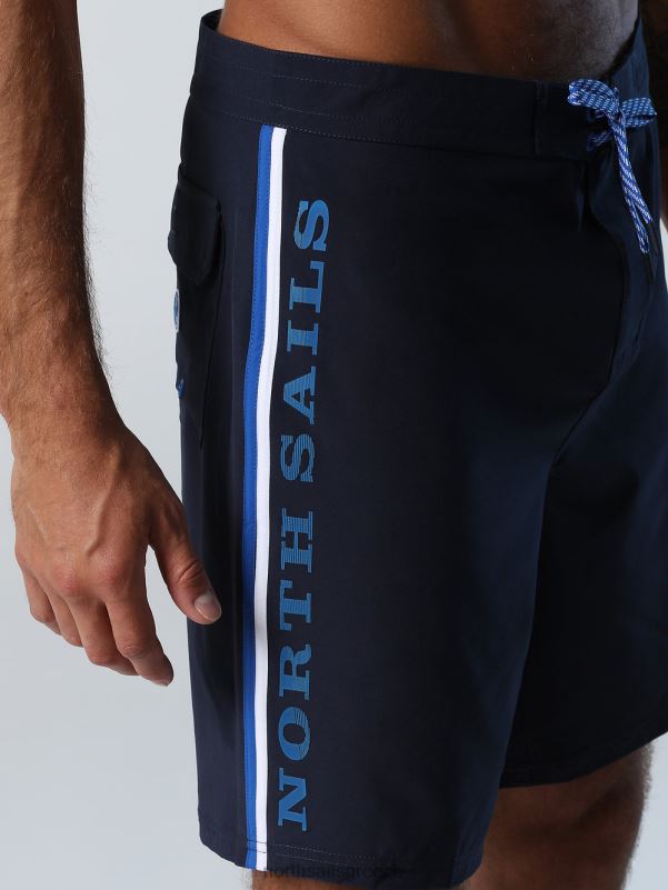 γρ North Sails άνδρες παντελόνι με ριγέ πλαϊνά ναυτικό μπλε NZP8399 ρούχα παραλίας