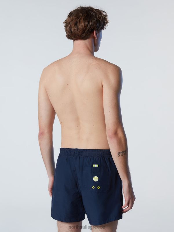 γρ North Sails άνδρες μαγιό σορτς με ανάγλυφη στάμπα ναυτικό μπλε NZP8411 ρούχα παραλίας